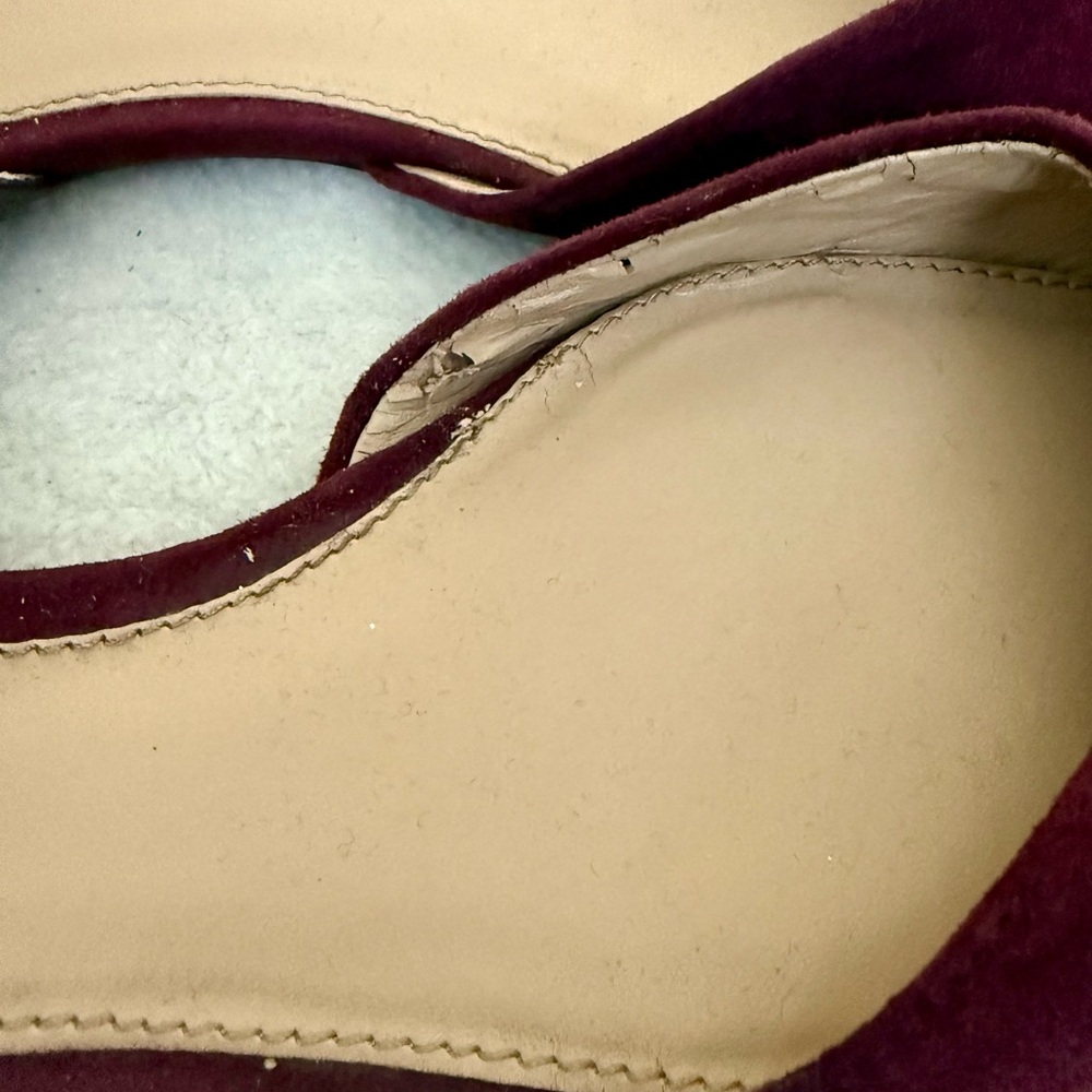 Vince Camuto Plum Suede Pointed Toe Flats - Picture 6 of 8